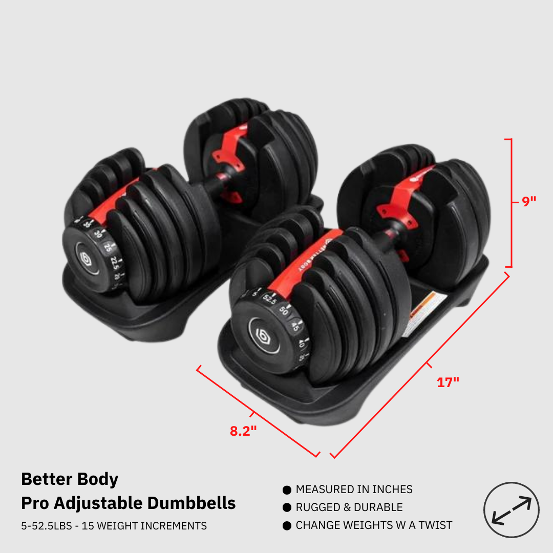 Pro Dumbbells, Rack & Foldable Bench Bundle Footprint
