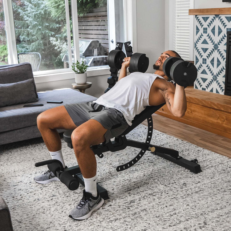 Twist Dumbbells, Rack & Premium Bench Bundle