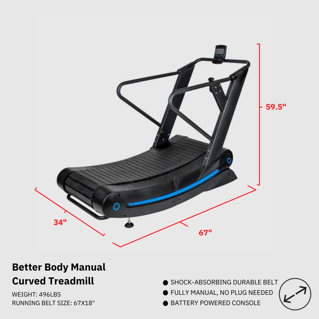 Manual Curved Treadmill Footprint