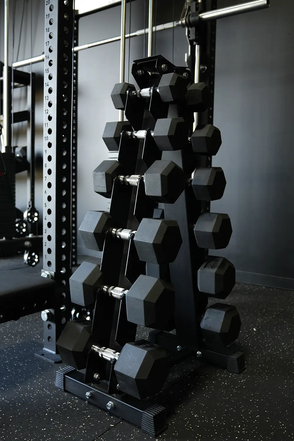 Hex Dumbbell Set With Rack | 5-30lbs