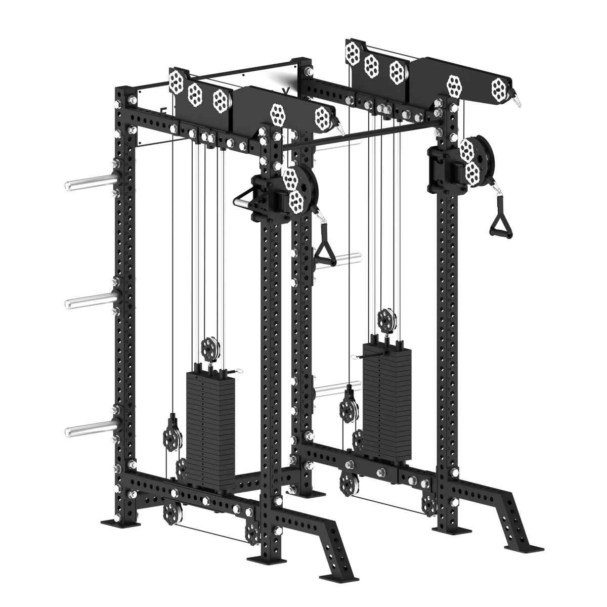Swimmer Using Power Rack Power Rack with Arsenal Attachment
