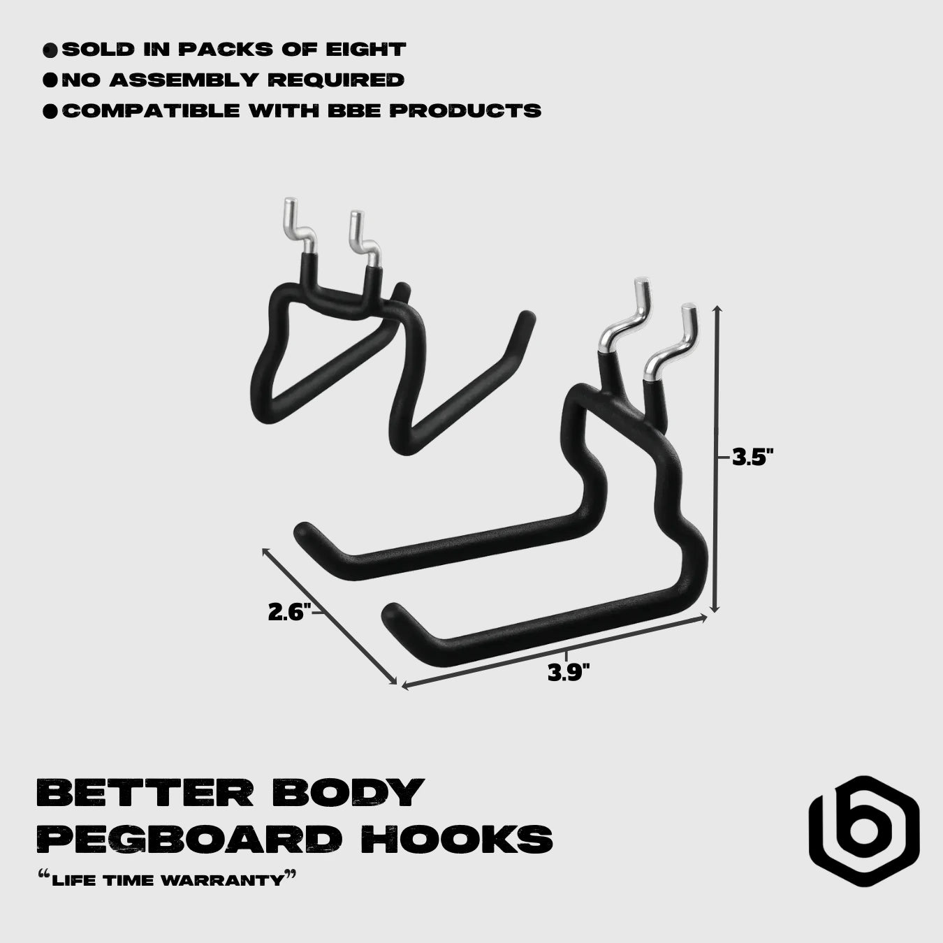 Pegboard Hooks (8) Footprint