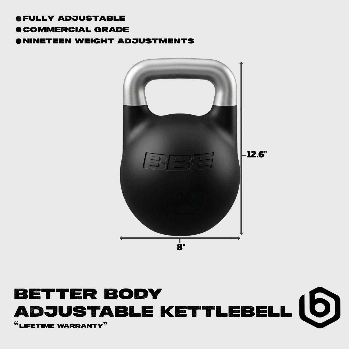 Better Body Adjustable Kettlebell 2.0 Footprint