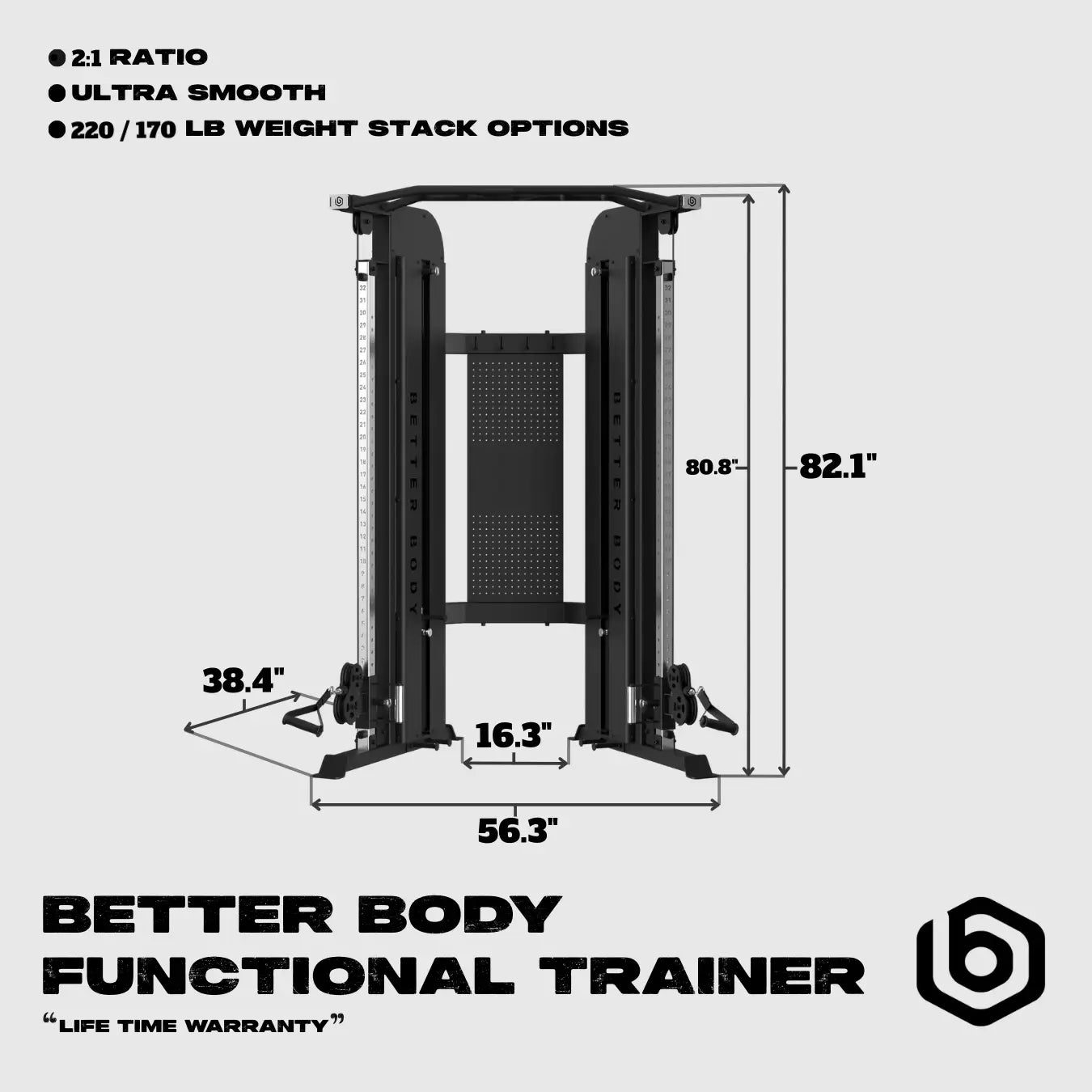 Flow Stack | Heavy Duty Functional Trainer Footprint