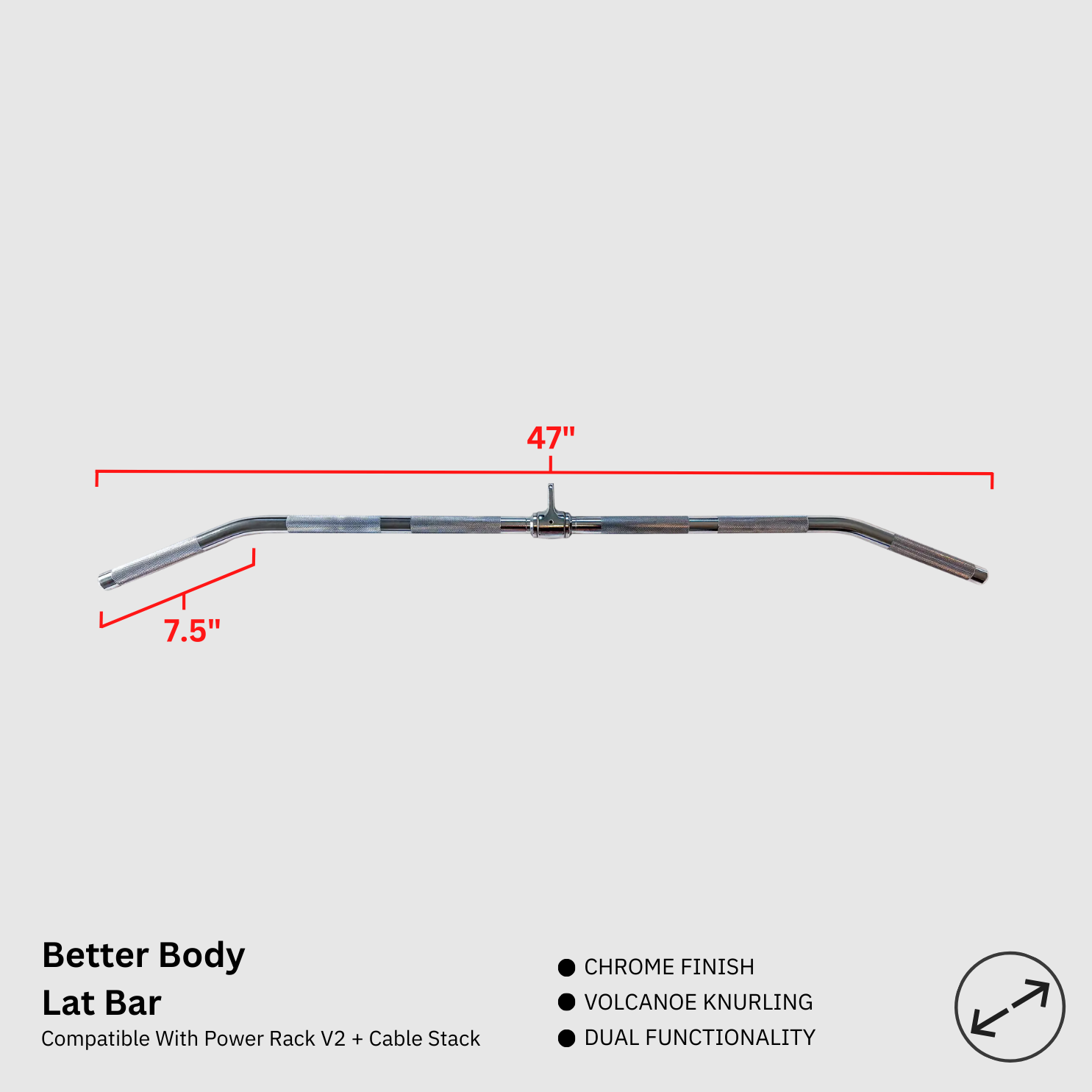 Lat Bar, 47" Footprint