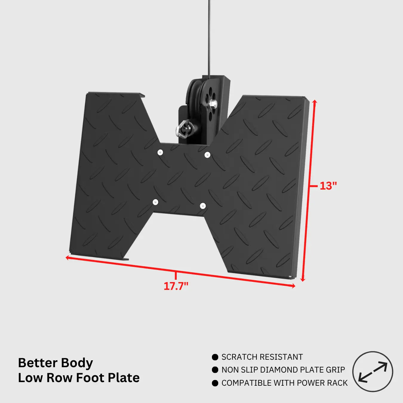 Low Row Foot Plate Footprint
