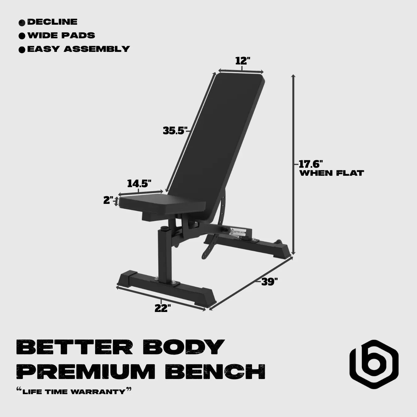 Premium Bench Footprint