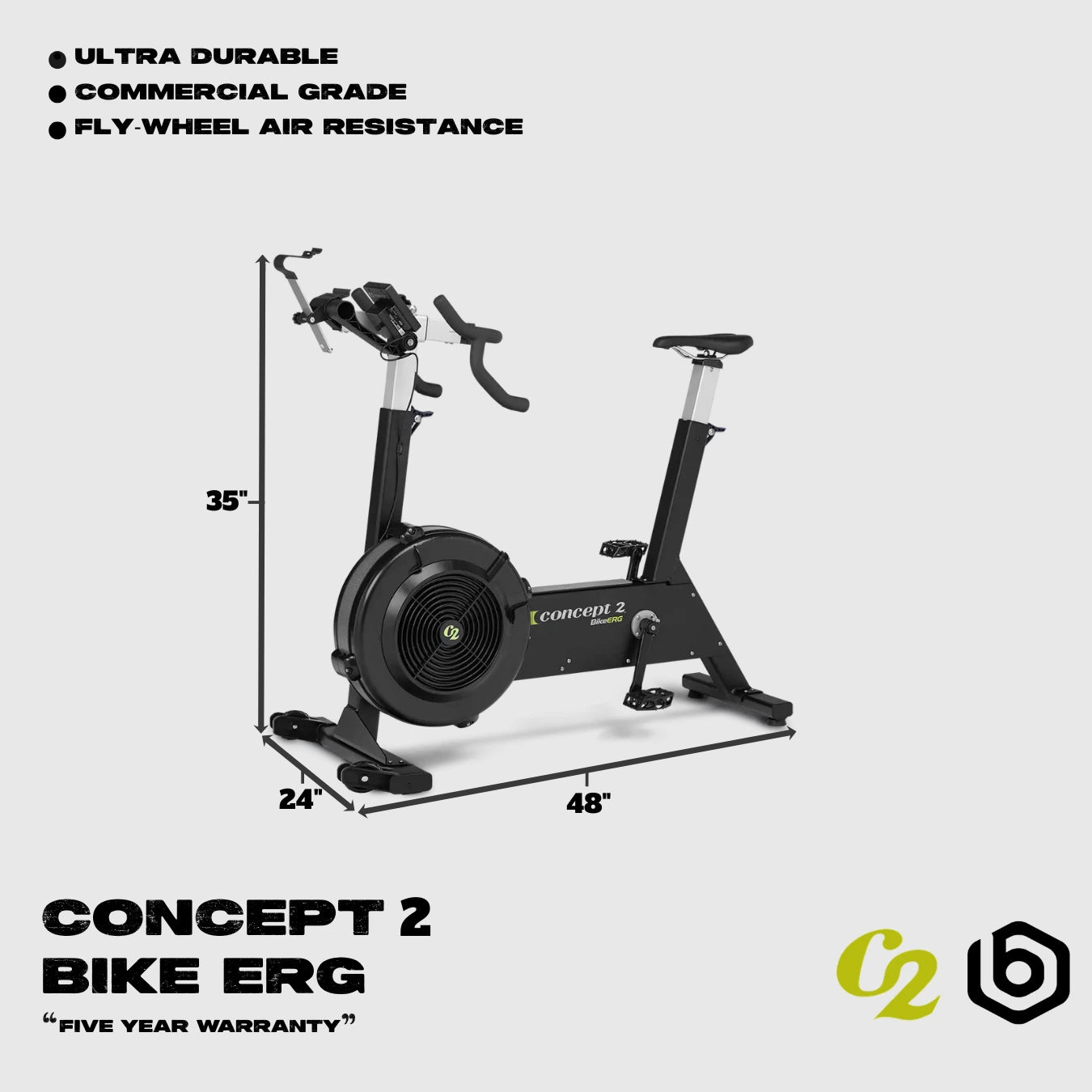 Concept2 BikeErg Footprint