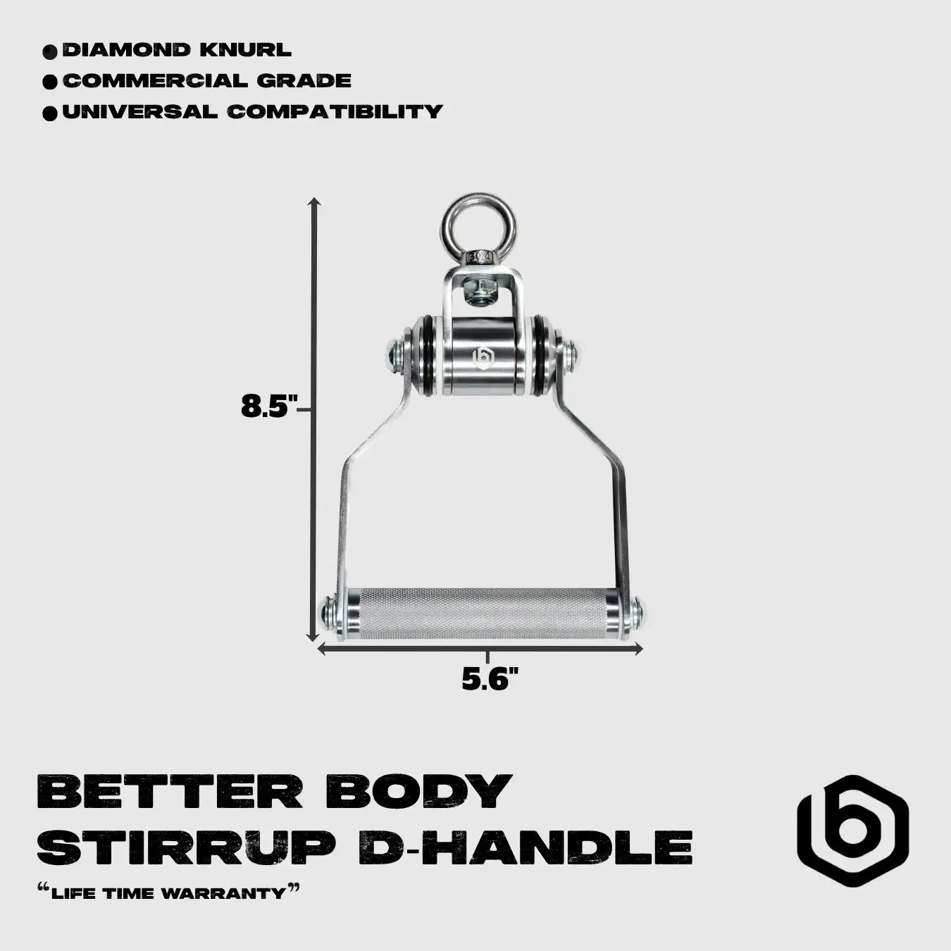 Stainless Steel Stirrup D-Handle Footprint