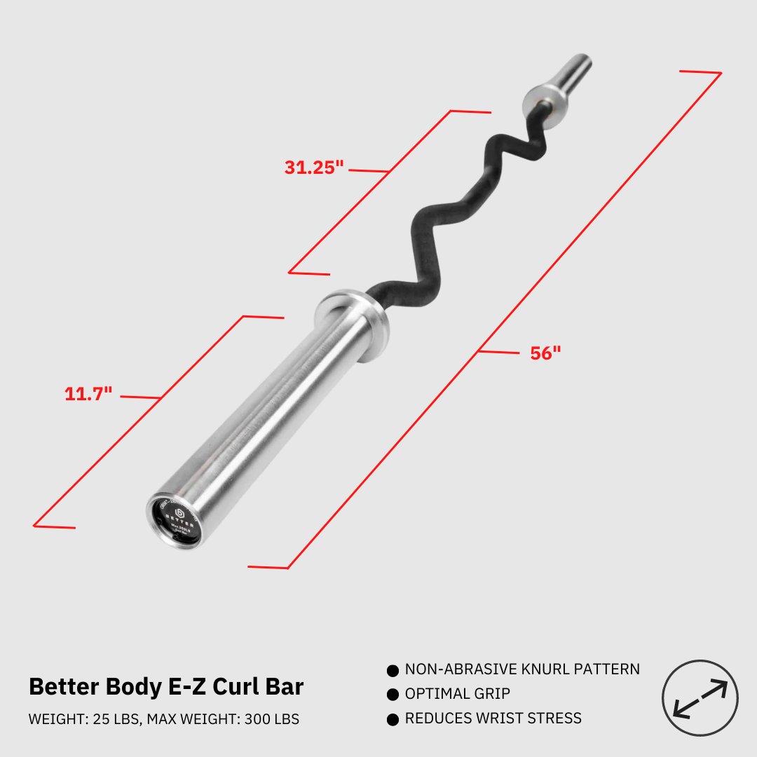 Better Body E Z Curl Bar Better Body Equipment Canada