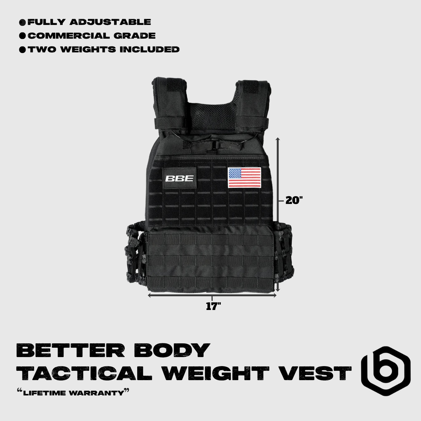 Tactical Weighted Vest | Black Footprint