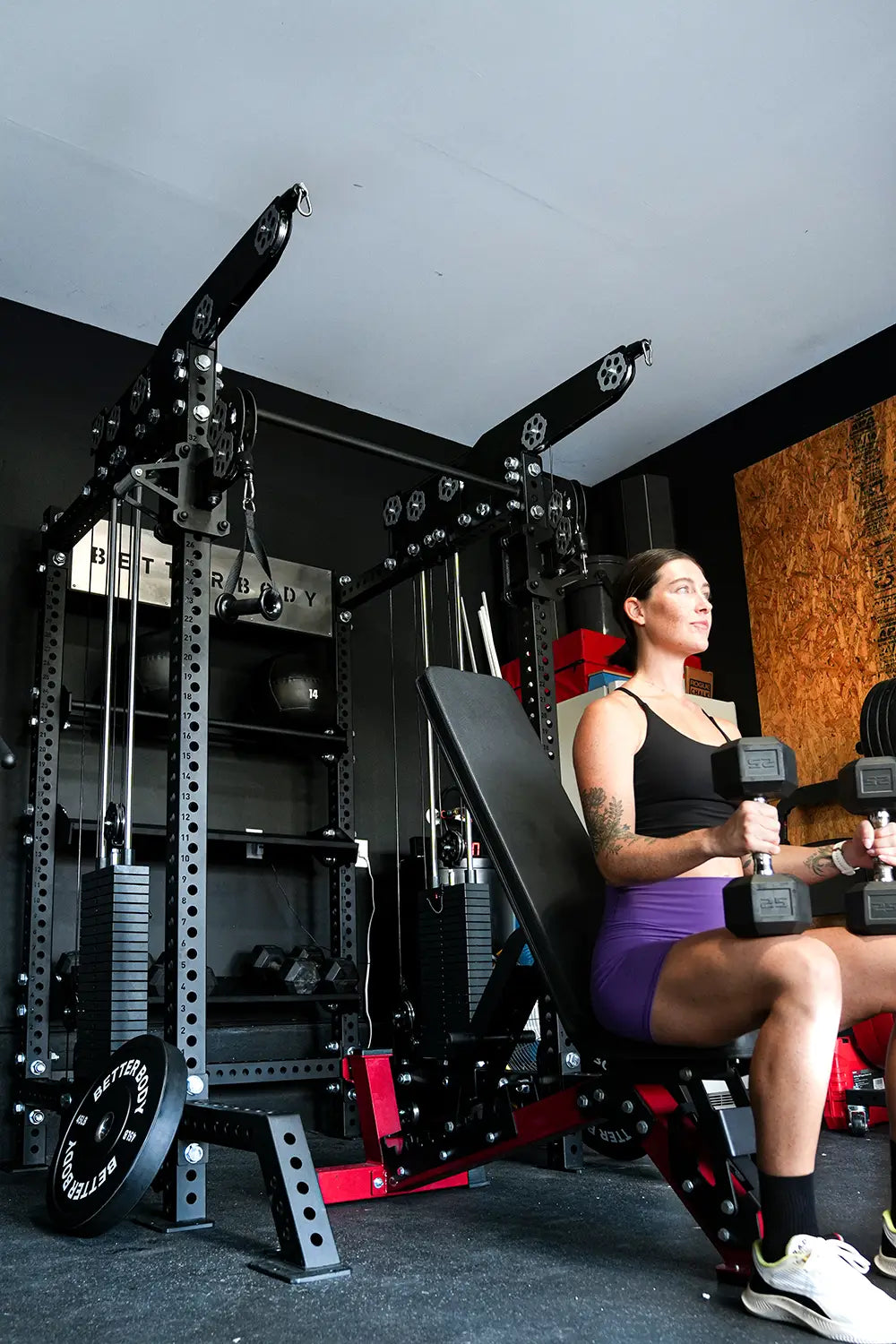 Power Stack Dumbell Rack Power Rack with Arsenal Attachment