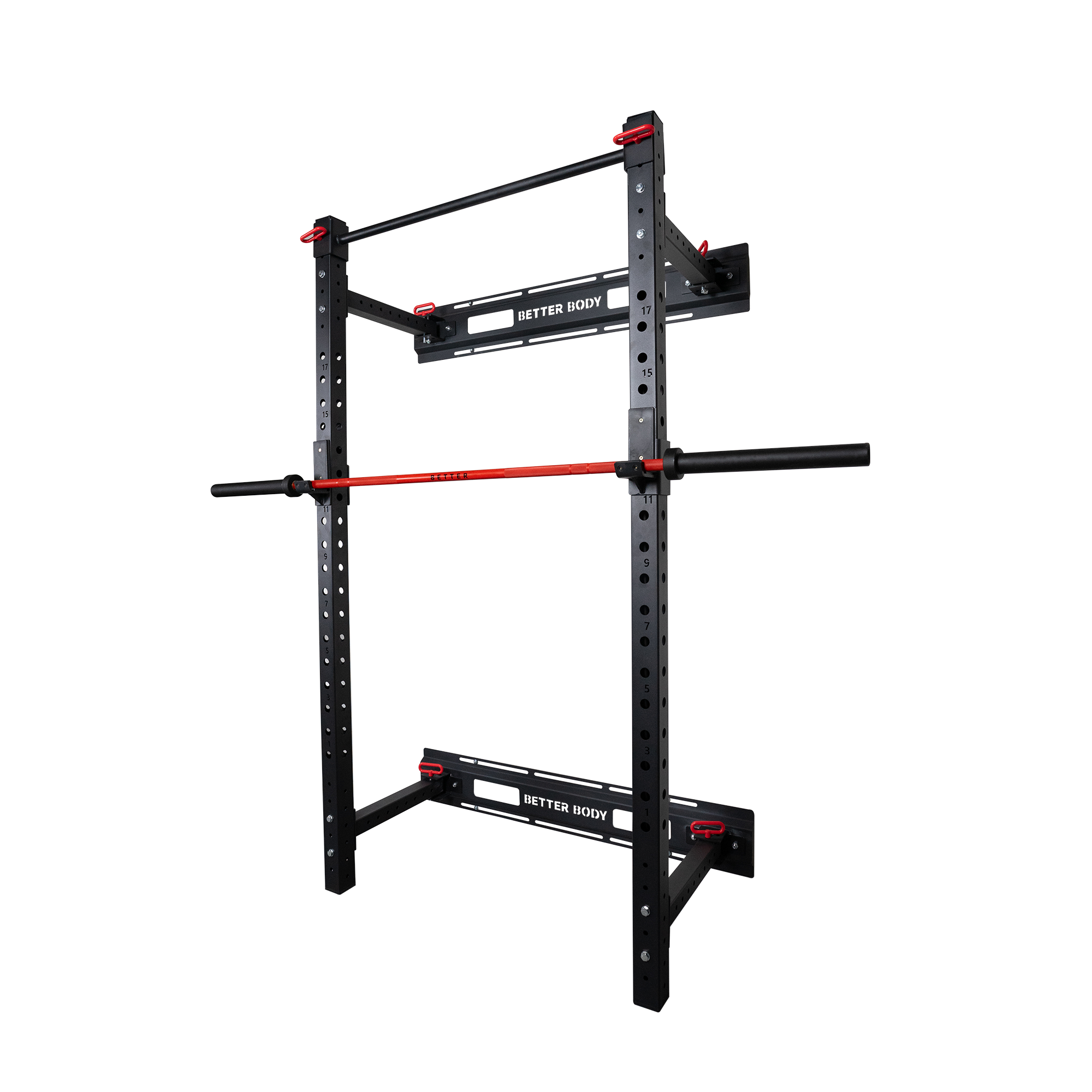 Foldable Squat Rack with Pull Up Bar