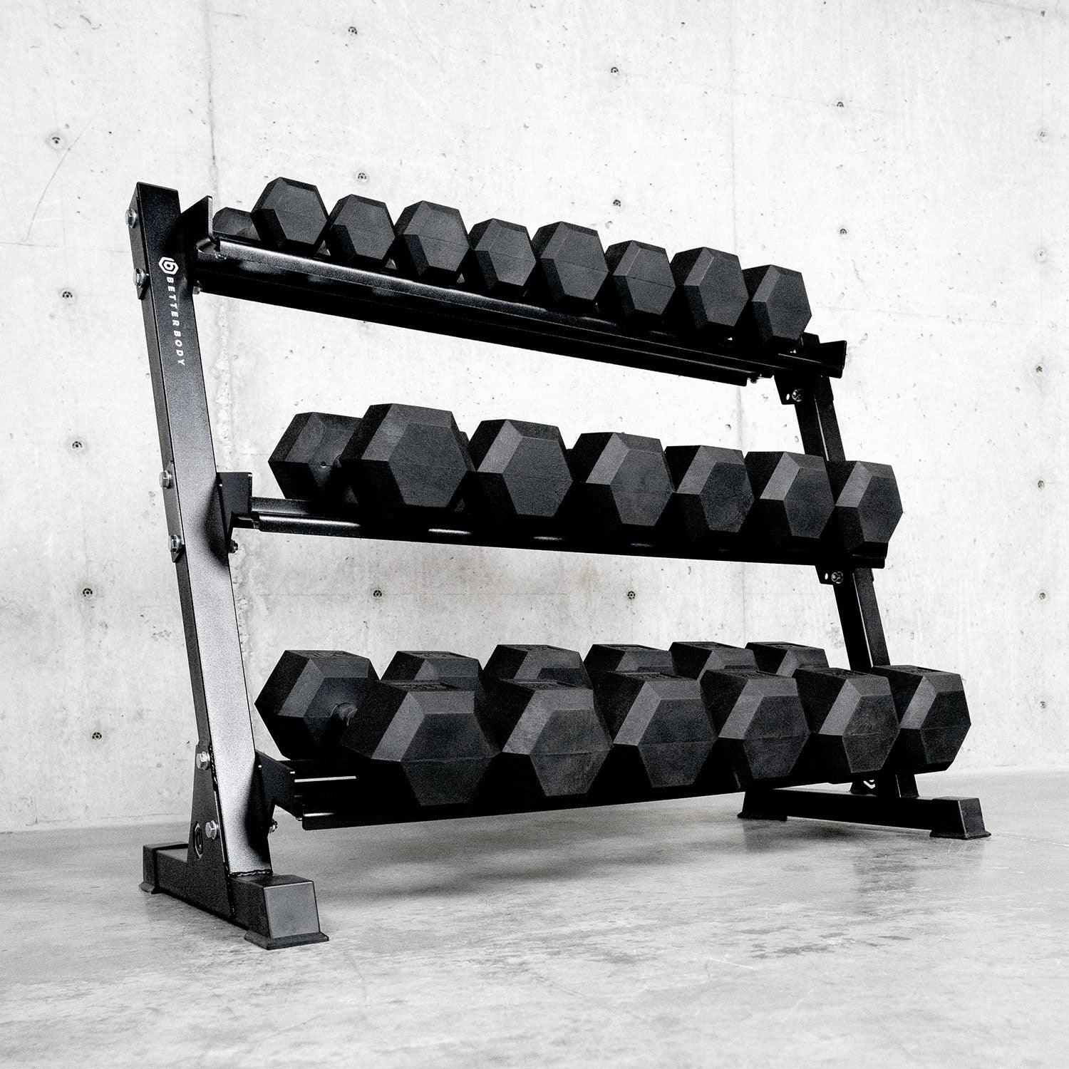 Better Body Rubber Hex Dumbbell Set & Bench Bundle