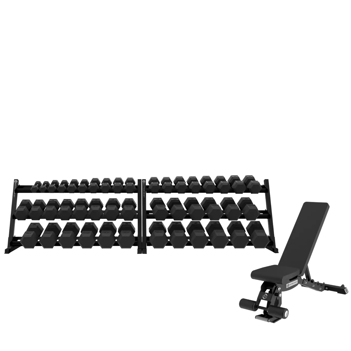 Hex Dumbbell Set & Bench Bundle