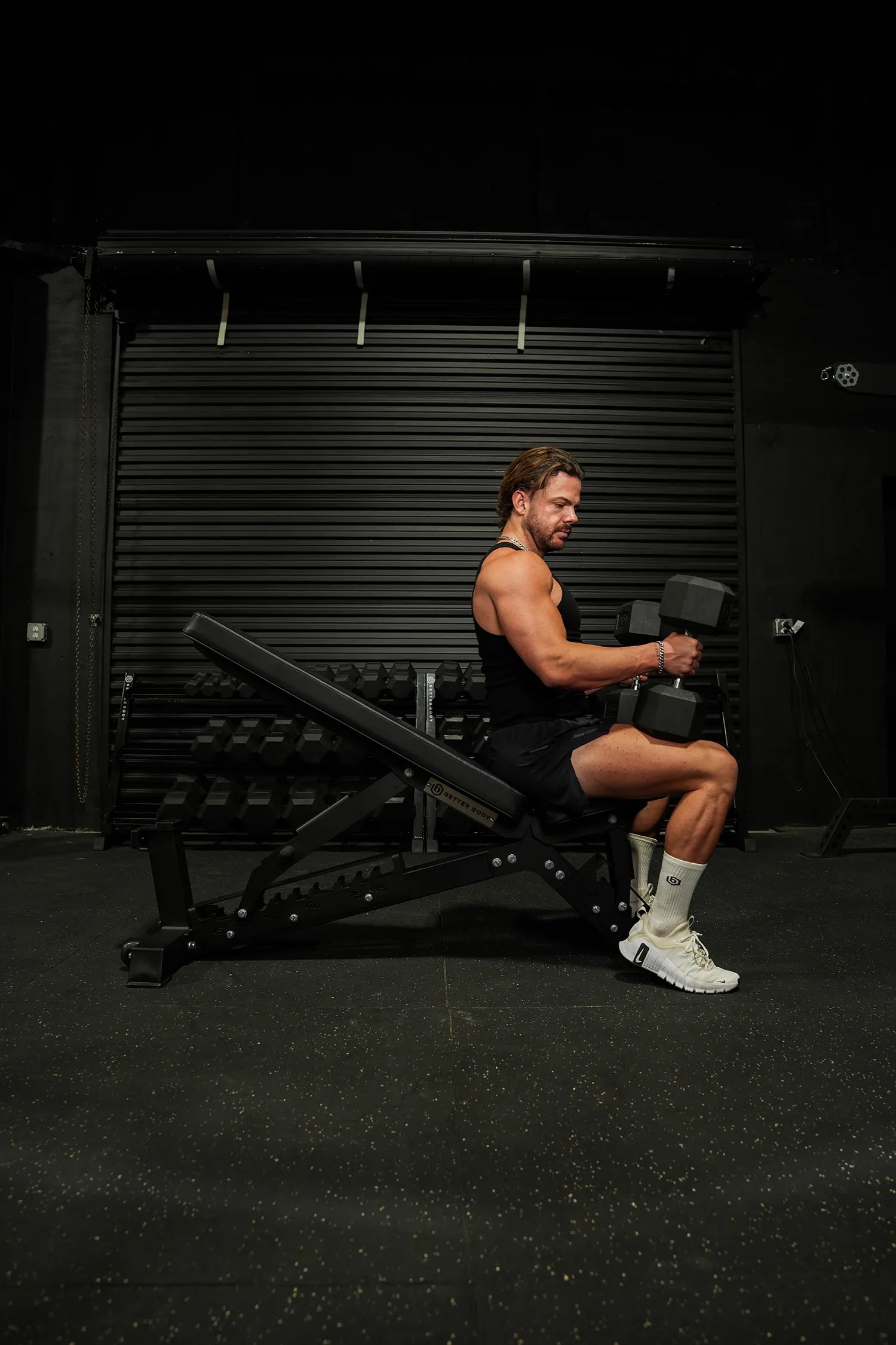 Better Body Rubber Hex Dumbbell Set & Bench Bundle