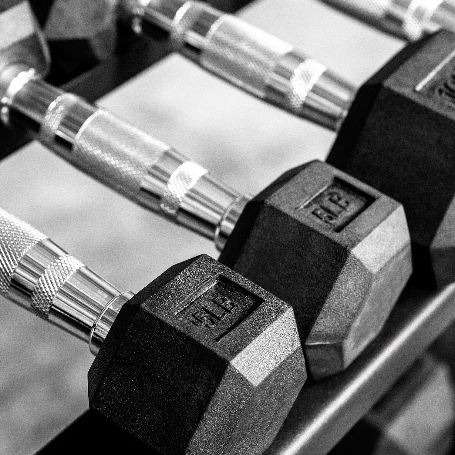 Hex Dumbbell Set With Rack | 5-30lbs