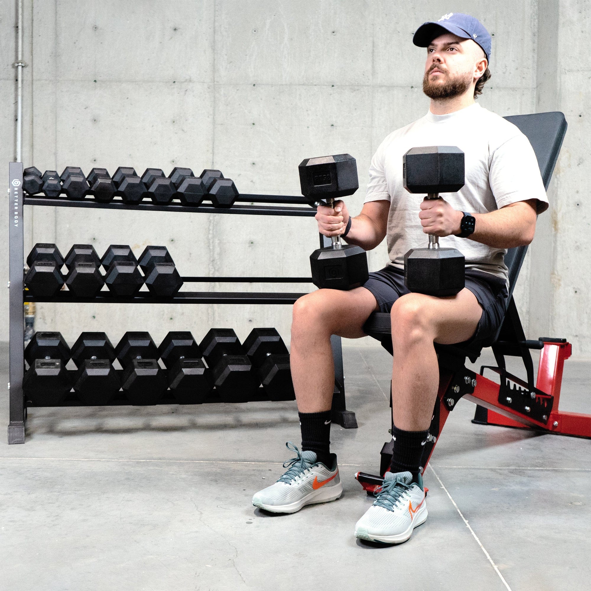 Hex Dumbbell Set (5-50lbs) & Heavy Duty Bench Bundle