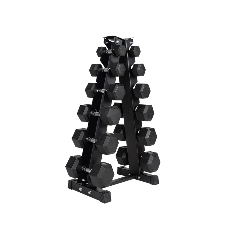 Hex Dumbbell Set With Rack | 5-30lbs