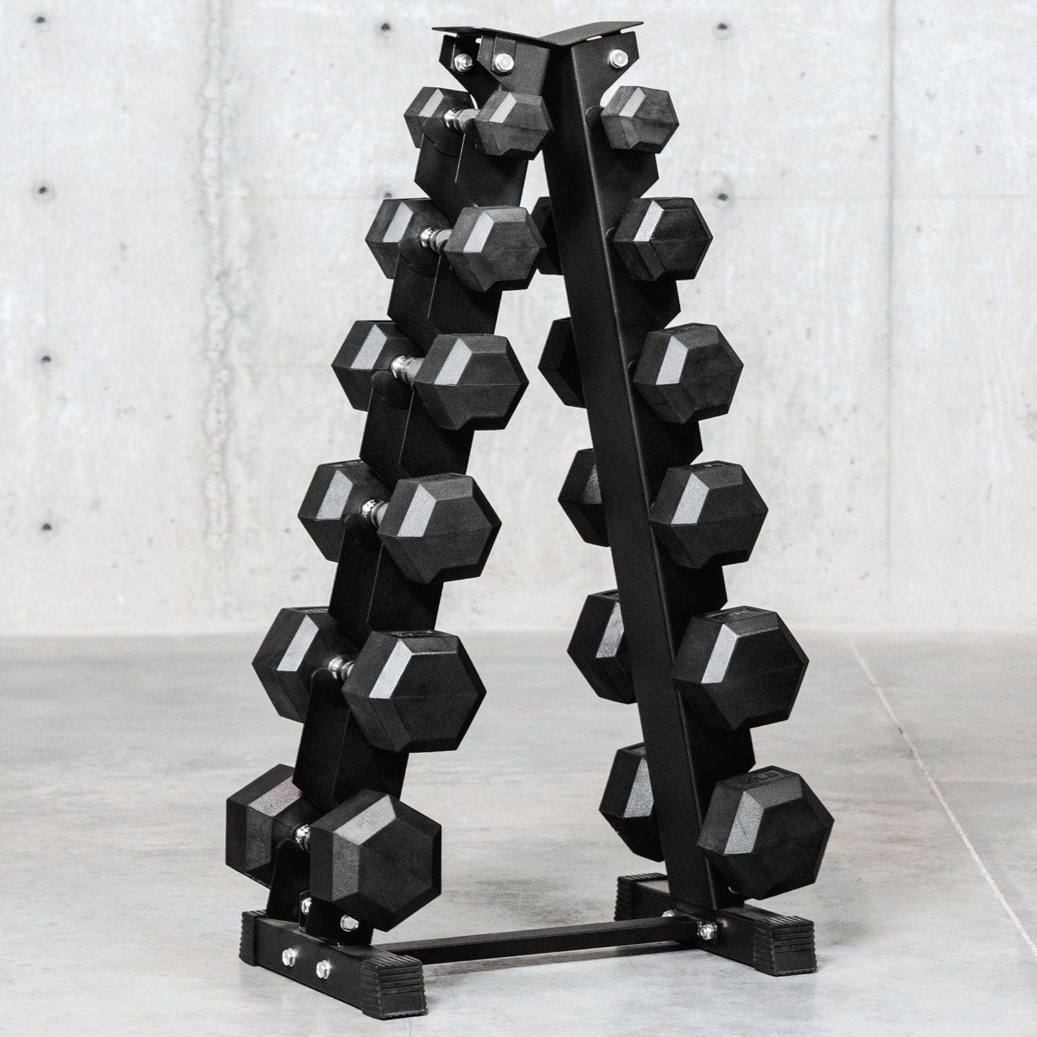 Hex Dumbbell Set With Rack | 5-30lbs